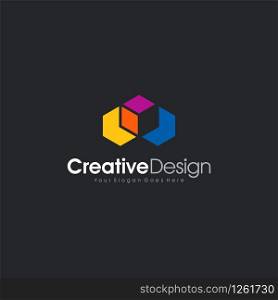 Icon Design Book Cube abstract Logo Template Design Vector, Emblem, Design Concept, Creative Symbol design vector element for identity, logotype or icon Creative