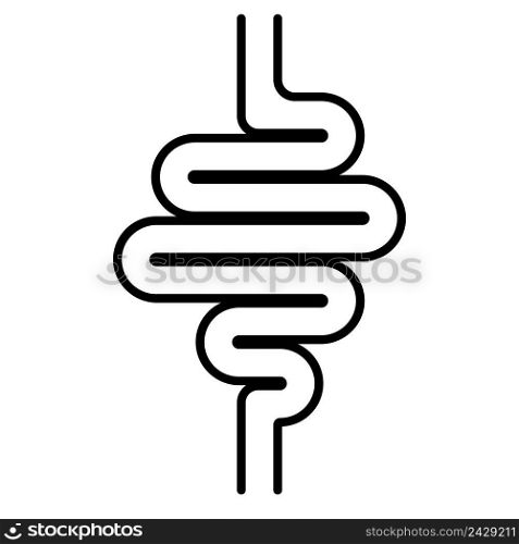 icon digestive tract, the intestines, the vector sign of gastrointestinal health, stomach bowel