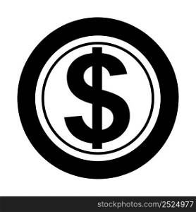 Icon dollar sign shape. Gambling symbol, object. Vector illustration isolated. Icon dollar sign shape. Gambling symbol, object. Vector illustration
