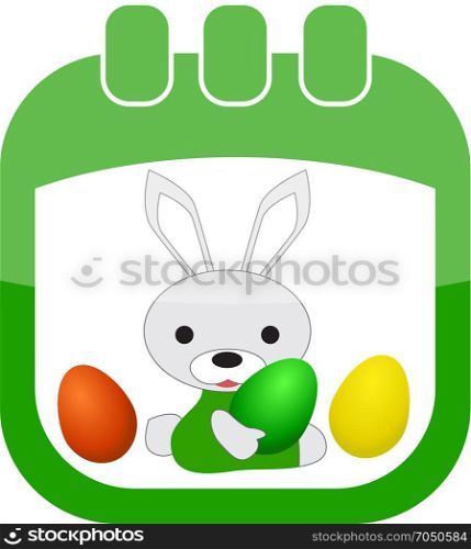 icon Easter Calendar. icon of Easter as a calendar vector illustration