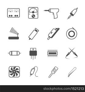 icon electronic repair tool, vector