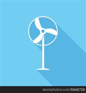 Icon fan with a long shadow