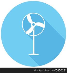 Icon fan with a long shadow