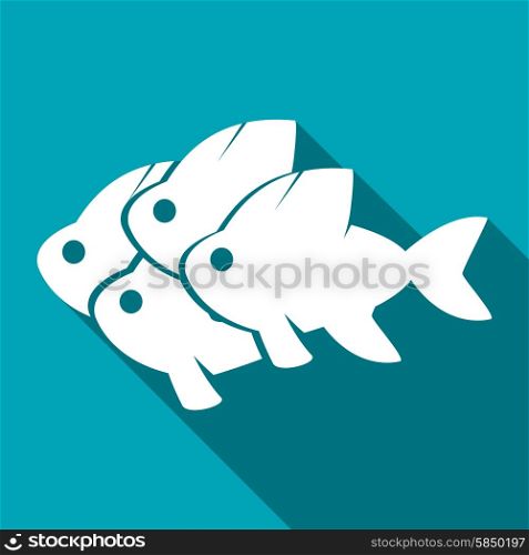 Icon Fish with a long shadow