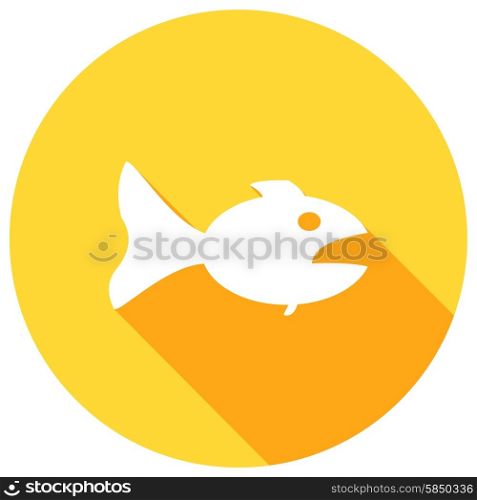 Icon Fish with a long shadow