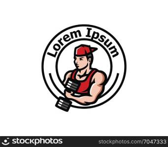 Icon for fitness and bodybuilding