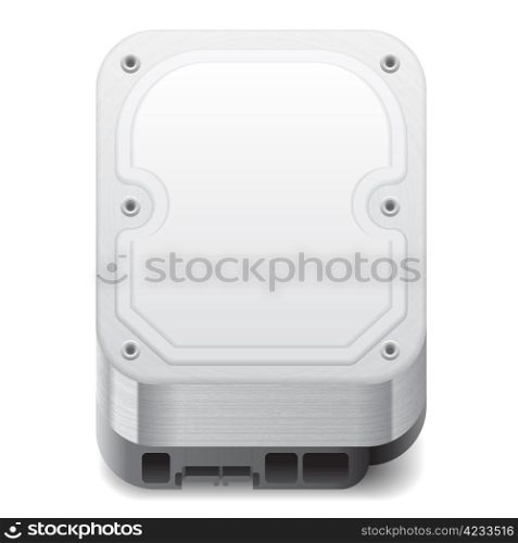 Icon for hard drive. White background. Vector illustration.