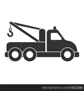Icon for tow truck or technical assistance. Vector illustration isolated on a white background