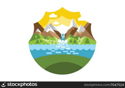 Icon for trips to the mountains / mountain landscape