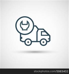 Icon for vehicle delivery services and goods.. Icon for vehicle delivery services and goods