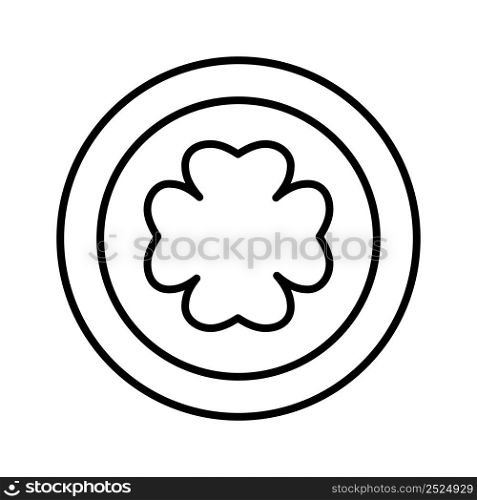 Icon Four leaf clover Casino Slot Machine line, editable stroke. Gambling symbol, object. Vector illustration lineart isolated. Icon Four leaf clover Casino Slot Machine line, editable stroke. Gambling symbol, object. Vector illustration