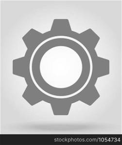 icon gear vector illustration isolated on gray background