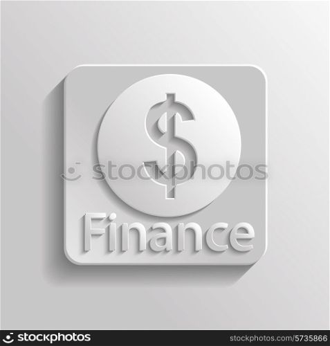 Icon gray finance with shadow