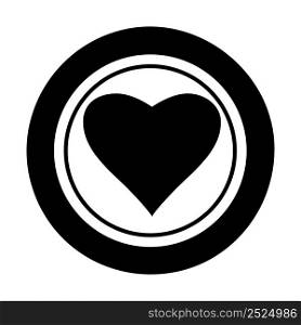 Icon Heart shape. Gambling symbol, object. Vector illustration isolated. Icon Heart shape. Gambling symbol, object. Vector illustration