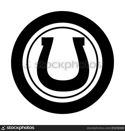 Icon Horseshoe shape. Gambling symbol, object. Vector illustration isolated. Icon Horseshoe shape. Gambling symbol, object. Vector illustration