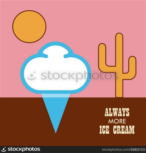 Icon ice cream isolated on white background. Icon ice cream isolated on white background.