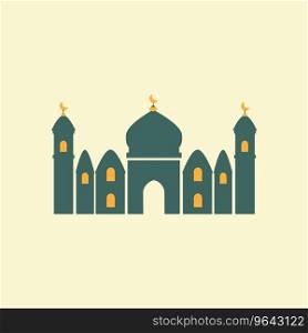 Icon in a flat style muslim mosque Royalty Free Vector Image