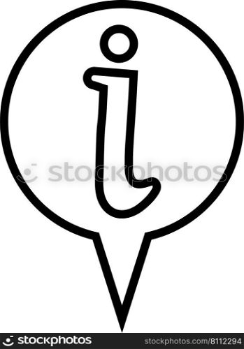 Icon information pointer letter i speech bubble information sign
