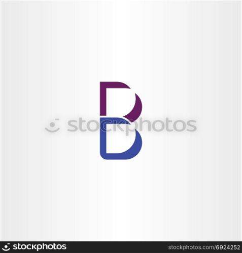 icon letter b vector blue purple logo