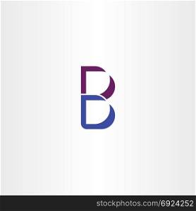 icon letter b vector blue purple logo