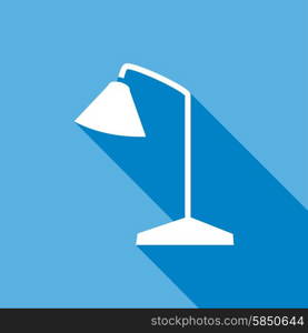 Icon Light bulb on long shadow