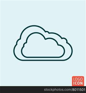 Icon line design. Cloud Icon logo line flat design. Vector illustration.