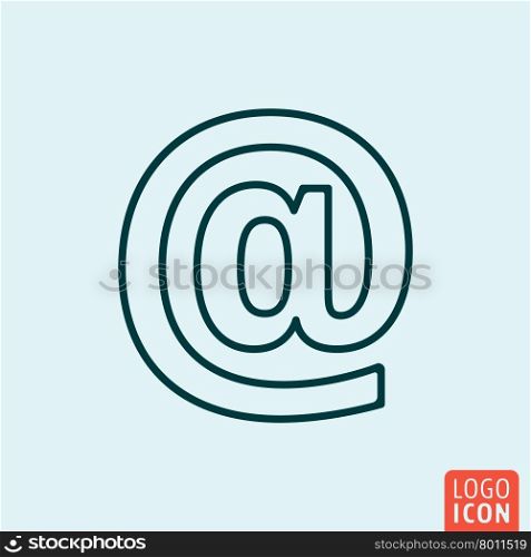 Icon line design. Email Icon logo line flat design. Vector illustration.
