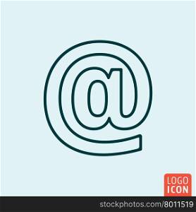 Icon line design. Email Icon logo line flat design. Vector illustration.