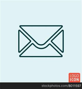 Icon line design. Envelope mail Icon logo line flat design. Vector illustration.