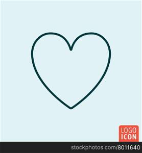 Icon line design. Heart Icon logo line flat design. Vector illustration.