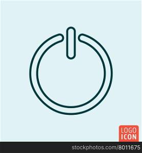 Icon line design. Power button Icon logo line flat design. Vector illustration.