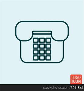 Icon line design. Telephone contact Icon logo line flat design. Vector illustration.