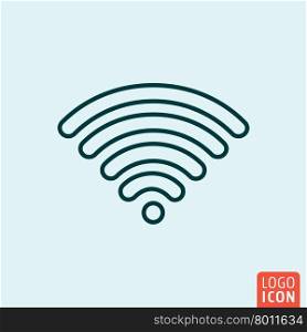 Icon line design. Wifi Icon logo line flat design. Vector illustration.