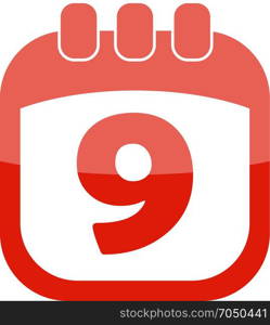 Icon May 9 calendar. icon in the form of a calendar for May 9 with a star