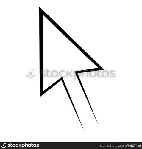 Icon mouse pointer, cursor vector arrow computer point line arrowhead