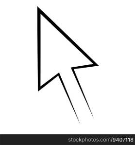 Icon mouse pointer, cursor vector arrow computer point line arrowhead