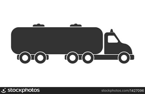 Icon of a car with a tank. Vector illustration isolated on a white background