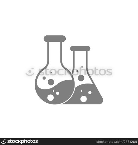 icon of a test tube or laboratory. Laboratory test tube or chemical reaction.