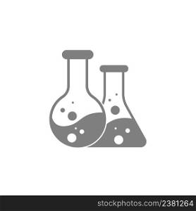 icon of a test tube or laboratory. Laboratory test tube or chemical reaction.