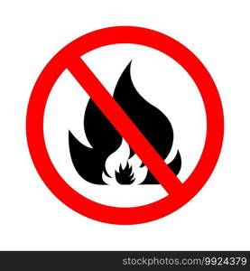 Icon of ban fire. Sign of forbidden open flame. Symbol of warning of flammable. Danger from ignition in forest. Caution and safety with fire. Hazard from of c&fire and matchstick. Stop fire. Vector.. Icon of ban fire. Sign of forbidden open flame. Symbol of warning of flammable. Danger from ignition in forest. Caution and safety with fire. Hazard from of c&fire and matchstick. Stop fire. Vector