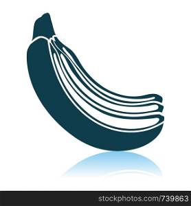 Icon Of Banana. Shadow Reflection Design. Vector Illustration.