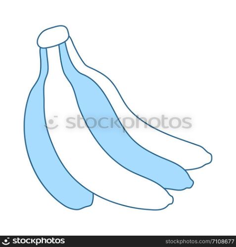 Icon Of Banana. Thin Line With Blue Fill Design. Vector Illustration.
