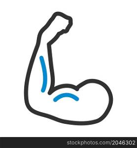 Icon Of Bicep. Bold outline design with editable stroke width. Vector Illustration.