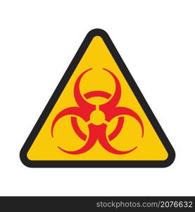 Icon Of Biohazard. Flat Color Design. Vector Illustration.