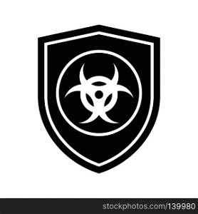 Icon of Biohazard shield. Defense, protection or safety symbol, sign