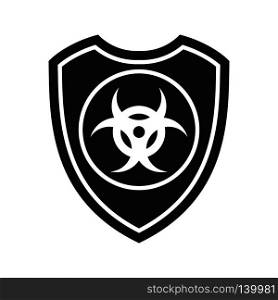 Icon of Biohazard shield. Defense, protection or safety symbol, sign