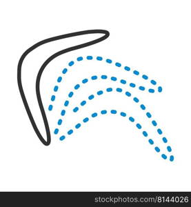 Icon Of Boomerang. Editable Bold Outline With Color Fill Design. Vector Illustration.