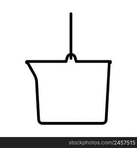 Icon Of Bucket. Bold outline design with editable stroke width. Vector Illustration.