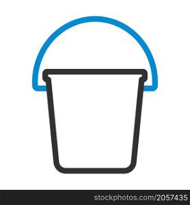 Icon Of Bucket. Editable Bold Outline With Color Fill Design. Vector Illustration.