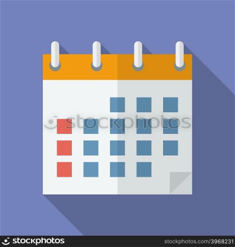Icon of Calendar. Flat style.